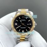 AAA Copy ARF Rolex Oyster Perpetual Date 34 Two-Tone 904L Black Face Watch 